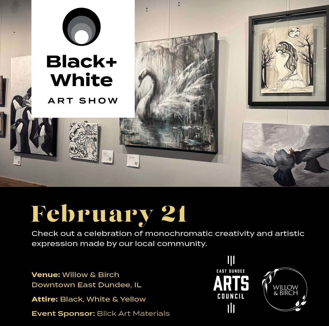 Black + White Art Show